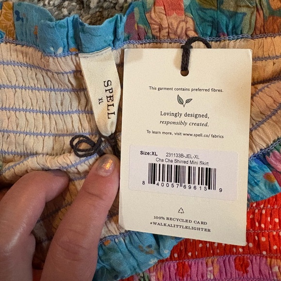 SPELL Cha Cha Shirred Mini Skirt - Picture 6 of 6